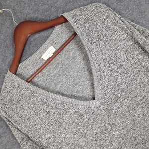 Lucky Brand Mens Gray Marl Knit V-Neck Pullover Sweater Size Large L/G